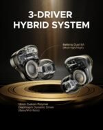 SoundPEATS H3 Hi-Res Wireless Bluetooth Headphones with LDAC, aptX Lossless, Triple Units (1DD+2BA), 55dB Active Noise Cancellation, 6 AI Microphones, Transparent Mode, BT5.4, APP, 37H, IPX5 - Image 3