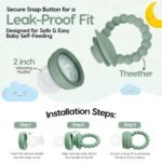 O'doe Baby Food Pacifier with 1 Feeder & 3 Nipples | BPA-Free, Food-Grade Silicone | Teething Toy & Weaning Nibbler for Infants - Image 5