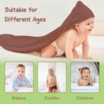 100% Organic Cotton Muslin Baby Hooded Towels 32x32 Inch – 2 Pack Soft & Absorbent Newborn Bath Towels for Boys & Girls, Premium Hooded Towels, Ultra-Gentle Baby Essentials in Rust/Ivory - Image 7