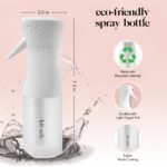 Kitsch Continuous Spray Bottle for Hair – Fine Mist Water Mister & Water Spray Bottle – Recycled Hair Spray Bottle – Spray Bottles for Cleaning, Styling, Plants & More – White, 150ml - Image 3