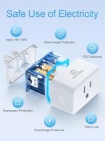 EIGHTREE Smart Plug 15A, Smart Plugs That Compatible with Alexa & Google Home & SmartThings, No Hub Required, Smart Outlet with Remote Control, Timer & Schedule, 2.4GHz WiFi Only, 4 Packs - Image 4