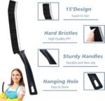 Crevice Cleaning Brush Magic Brush Tool, Bathroom Tile Groove Gap Radiator Window Sink Alloy Cleaning Scrubbing Brushes with Long Handle, Thin Cleaning Supplies for Home Kitchen Narrow Corners - Image 3