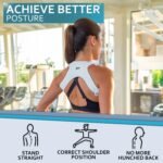 Upper Back Posture and Neck Hump Corrector - for Women and Men - Support Brace and Straightener for Pain Relief - Rounded Shoulder and Buffalo Hunchback Alignment - Discreet Under Clothes - White - Image 3