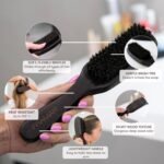FRAMAR Slick Back Hair Brush Boar Bristles – Slick Back Brush, Smoothing Hair Brush For Women, Boar Bristle Hair Brush For Fine Hair, Slickback Brush For Volume and Shine - Brown Velvet - Image 4