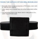 2PCS Breathable Feeding Tube Belt, Concealment and Comfortable Gastrostomy G Tube Accessories, Peritoneal Dialysis Belt with Mesh Sponge Pad Black Pd Belts Dialysis for Men Women Adults (Black S) - Image 6