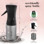 Kitsch Continuous Spray Bottle for Hair – Fine Mist Water Mister & Water Spray Bottle – Recycled Hair Spray Bottle – Spray Bottles for Cleaning, Styling, Plants & More – Black, 150ml - Image 3