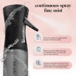 Kitsch Continuous Spray Bottle for Hair – Fine Mist Water Mister & Water Spray Bottle – Recycled Hair Spray Bottle – Spray Bottles for Cleaning, Styling, Plants & More – Black, 150ml - Image 4