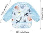 PandaEar (3 Pack Long Sleeve Bibs| Waterproof Full Sleeve Bib for Baby Infant Toddler 6-36 Months - Image 3
