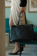 LOVEVOOK Laptop Tote Bag for Women 15.6 Inch Waterproof Leather Computer Bags Business Office Work Briefcase Black - Image 4