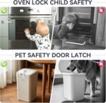 2 Pack Child Safety Cabinet Locks for Baby Proofing, Length Adjustable Latch Straps Dual Button Design for Drawers Fridge Refrigerator Doors Toilet Seat Oven - Image 8