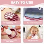 O'doe Baby Weaning Set – 15 Pcs Silicone Baby Feeding Set with Suction Plate, Bowl, Bib, Sippy Cup, Fruit Feeder, Freezer Tray - Image 4