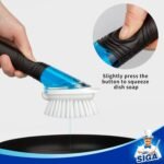 MR.SIGA Soap Dispensing Dish Brush Storage Set, Kitchen Brush with Holder for Pot Pan Sink Cleaning - Image 4