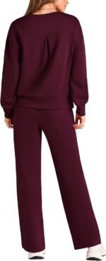 PRETTYGARDEN Womens 2 Piece Outfits 2026 Fall Long Sleeve Sweatshirt Wide Leg Pants Lounge Sets Winter Sweatsuits Tracksuit - Image 3