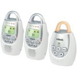 VTech DM221-2 Audio Baby Monitor with Two Parent Units - DECT 6.0, Up to 1,000 ft Range, Talk-Back Intercom, Vibrating Alert, Night Light, White - Image 4