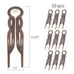 Good Hair Days Hair Pins - 2 1/2" Plastic, U-shaped Magic Grip Hairpins, Strong Durable Pins For Fine, Thick & Long Hair, Styling Accessories - Tortoise Shell, Set of 10 - Image 3