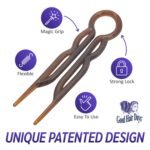 Good Hair Days Hair Pins - 2 1/2" Plastic, U-shaped Magic Grip Hairpins, Strong Durable Pins For Fine, Thick & Long Hair, Styling Accessories - Tortoise Shell, Set of 10 - Image 4