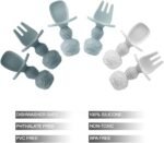 PandaEar 6 Pack Silicone Baby Spoons - Self Feeding Infant Spoons for 6-12 Months Toddlers - Baby Led Weaning Supplies - Image 3