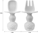 PandaEar 6 Pack Silicone Baby Spoons - Self Feeding Infant Spoons for 6-12 Months Toddlers - Baby Led Weaning Supplies - Image 4