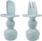 PandaEar 6 Pack Silicone Baby Spoons - Self Feeding Infant Spoons for 6-12 Months Toddlers - Baby Led Weaning Supplies - Image 5