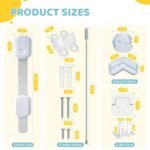 4our Kiddies 56 Pack Baby Proofing Kit, 6 Child Proof Cabinet Locks, 32 Outlet Covers, 6 Anti-Tip Furniture Anchors and 12 Corner Protectors, Child Safety Essentials to Protect Kids at Home - Image 3