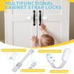 4our Kiddies 56 Pack Baby Proofing Kit, 6 Child Proof Cabinet Locks, 32 Outlet Covers, 6 Anti-Tip Furniture Anchors and 12 Corner Protectors, Child Safety Essentials to Protect Kids at Home - Image 4