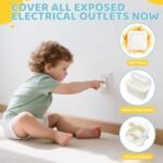 4our Kiddies 56 Pack Baby Proofing Kit, 6 Child Proof Cabinet Locks, 32 Outlet Covers, 6 Anti-Tip Furniture Anchors and 12 Corner Protectors, Child Safety Essentials to Protect Kids at Home - Image 5
