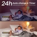 Linkind Matter Smart Light Bulb, WiFi Smart Bulbs, Work with Apple Home, Siri, Alexa, Google, SmartThings, RGBTW Color Changing Bulbs Mood Lighting, Music Sync, A19 E26 60W, 2.4Ghz WiFi 6 Pack - Image 6