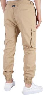 ITALYMORN Black Cargo Joggers for Men Elastic Waist Cargo Pants Casual Khaki Joggers with Pockets - Image 3