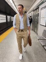 ITALYMORN Black Cargo Joggers for Men Elastic Waist Cargo Pants Casual Khaki Joggers with Pockets - Image 5