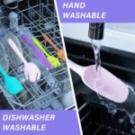 Silicone Spatula Set, 5 Piece Food Grade Rubber Spatulas for Baking, Cooking, and Mixing High Heat Resistant Non Stick Dishwasher Safe BPA-Free (Multicolor) - Image 6