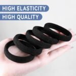 hair ties no damage,Hair Bands for Women Thick Hair,20 Pcs Elastic Hair Ties,Black Hair Bobbles for Men Girl,Hair Band Ponytail Holders,Hair Accessories,Scrunchies for Women - Image 4