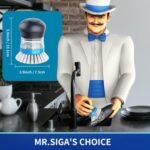 MR.SIGA Soap Dispensing Palm Brush, Kitchen Brush for Dish Pot Pan Sink Cleaning, Pack of 2, Navy/Blue - Image 4