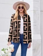 ZEAGOO Button Down Shirt for Women Long Sleeve Blouses Floral Printed Tops Business Casual Work Outfits S-XXL - Image 4