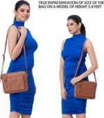 Wise Owl Accessories Small Soft Pebbled Real Leather Crossbody Handbags Purses Sling Crossover Shoulder Bag - Image 3