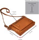 Wise Owl Accessories Small Soft Pebbled Real Leather Crossbody Handbags Purses Sling Crossover Shoulder Bag - Image 4