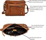 Wise Owl Accessories Small Soft Pebbled Real Leather Crossbody Handbags Purses Sling Crossover Shoulder Bag - Image 5