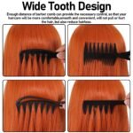 4Pcs Hair Comb Styling Set for Men, Wide Tooth Double Side Tail Combs, Professional Hair Brush Retro Hairdressing Hairstylist Tools, African American Hair Care Style Barber Accessories - Image 6