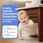 Furniture Edge and Corner Guards | 20.4ft Protective Foam Cushion | 18ft Bumper 8 Adhesive Childsafe Corners | Baby Child Proofing Set NonToxic and Safe for Table, Fireplace, Countertop | White - Image 3