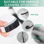 6-Pack Hard Bristle Crevice Cleaning Brush, Best Tool for Cleaning Grout, Gaps, and Sink, Home Cleaning Essentials, Crevice Cleaning Tool for Kitchen and Household Use - Image 4