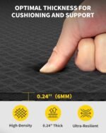 CAMBIVO Large Yoga Mat (6'x 4'), Extra Wide Workout Mat for Men and Women, 0.24''/0.32''/0.4''/0.48'' Thick Exercise Fitness TPE Mat for Home Gym, Yoga, Pilates, Workout (Barefoot Exercise) - Image 4