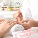 Disposable Manicure Kit - 50pc Set, Includes Mini Nail Buffer, Nail File, Wood Stick, OPP Bag, Press On Nail Tool Kit for Salon & Home (Pink) - Image 5