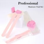 Disposable Manicure Kit - 50pc Set, Includes Mini Nail Buffer, Nail File, Wood Stick, OPP Bag, Press On Nail Tool Kit for Salon & Home (Pink) - Image 6