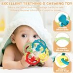 Orzbow Rattle & Sensory Teething Toys for Baby, Montessori Teethers Toys for Babies 3-12 Months, Infant Teething Relief Chew Toys, Stimulating Little Minds & Hands with Educational Toys for Toddlers - Image 3