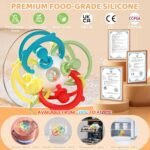 Orzbow Rattle & Sensory Teething Toys for Baby, Montessori Teethers Toys for Babies 3-12 Months, Infant Teething Relief Chew Toys, Stimulating Little Minds & Hands with Educational Toys for Toddlers - Image 5