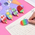 DOMG 16Pcs Ice Cream Erasers for Kids, Cute Fruit Shaped Fun Food Eraser for Classroom Rewards Party Favors - Image 5