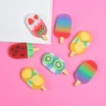 DOMG 16Pcs Ice Cream Erasers for Kids, Cute Fruit Shaped Fun Food Eraser for Classroom Rewards Party Favors - Image 6