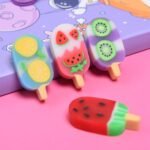 DOMG 16Pcs Ice Cream Erasers for Kids, Cute Fruit Shaped Fun Food Eraser for Classroom Rewards Party Favors - Image 7