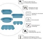 Aschef Economical 7in1 Oil-limit Nonstick Silicone Baking Ring Cake Pan Cookie Sheet Molds Tray, Heat Resistant Bakeware Tools for Muffin Loaf Bread Pizza Cupcake - Image 7