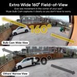 WYZE Bulb Cam Security Camera, 2K HD Outdoor Light Bulb Camera, Color Night Vision, Dimmable LED Bulb, Motion Detection, Siren Alarm, Works w/Alexa/Google Assistant. Free Expert Support - Image 8