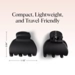 Kitsch Mini Claw Clips for Women - Stylish Small Hair Clips for Kids | Stays In Place Without Pulling or Snagging | Durable & Sturdy Plastic | Ideal Gifts for Women - Tortoise & Black, 6 Pcs - Image 3